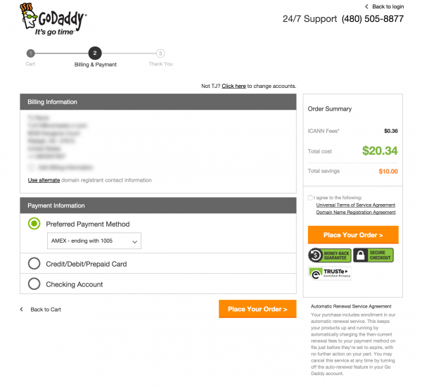 GoDaddy.com Price Hike for Existing Customers