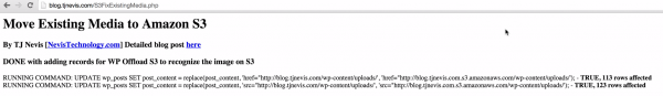 Running WP Offload S3 Existing Media Fix Script